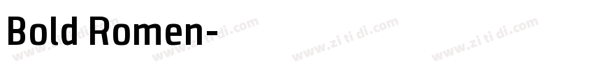 Bold Romen字体转换